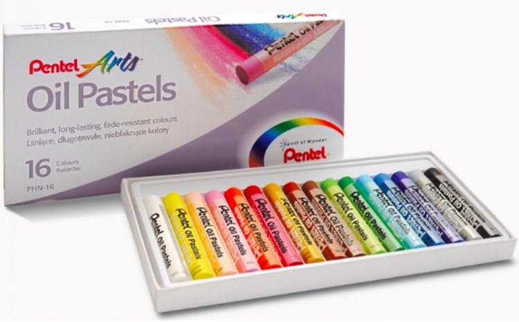 Пастель масляная Pentel Arts Oil Pastels, 16 цв. — картинка 3