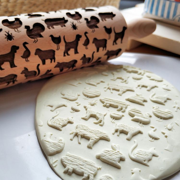 Деревянная скалка «Ферма», Березка — картинка 3