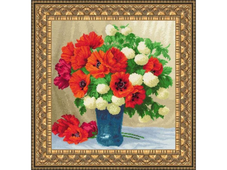 Набор для вышивания «Маки и гортензия» — картинка 2