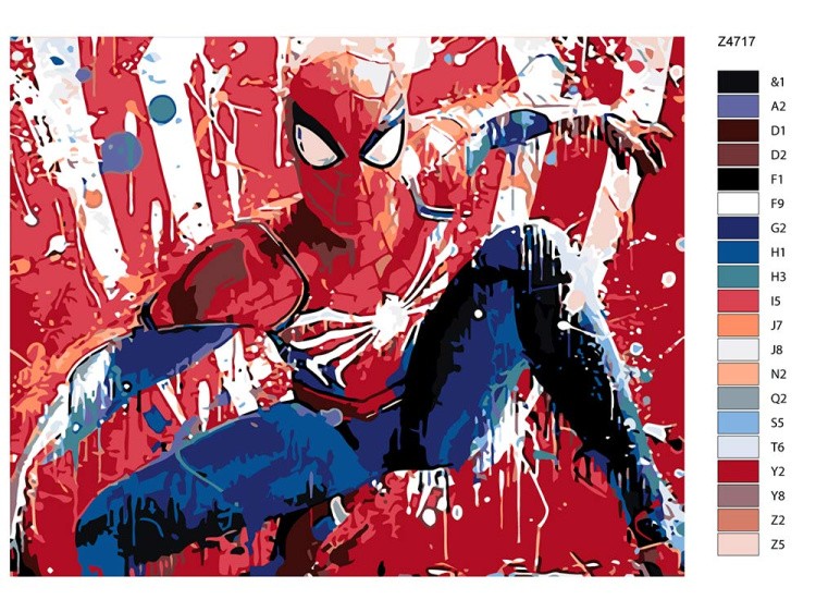 Картина по номерам «Человек-паук» — картинка 2