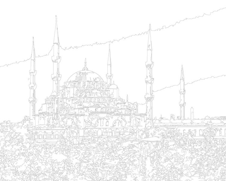 Картина по номерам «Стамбул, Турция: Голубая мечеть 40х50» — картинка 3