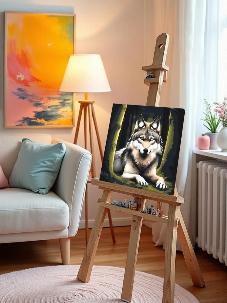 Картина по номерам «Волк отдыхает» — картинка 9