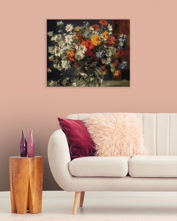 Картина по номерам «Букет пестрых луговых цветов» — картинка 3