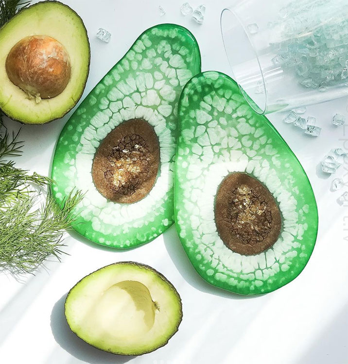 Глянцевый силиконовый молд Авокадо с косточкой (white), Art Resin LAB — картинка 4