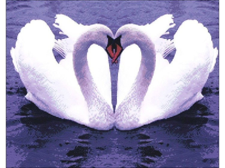 Алмазная вышивка «Лебединая любовь» — картинка 2