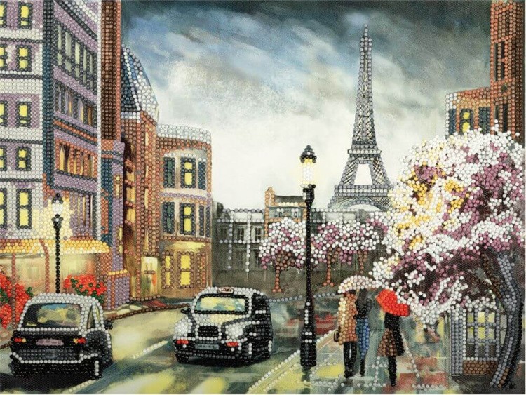 Алмазная вышивка «Дождь в Париже»