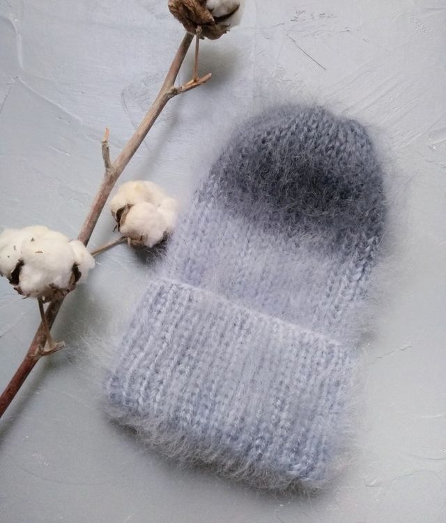 Пряжа ALIZE Mohair classik new (411), джинс меланж, 5 шт. по 100 г — картинка 5