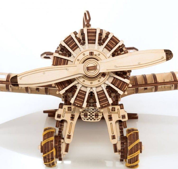 Конструктор деревянный 3D «Самолет с мотором», Eco Wood Art — картинка 13
