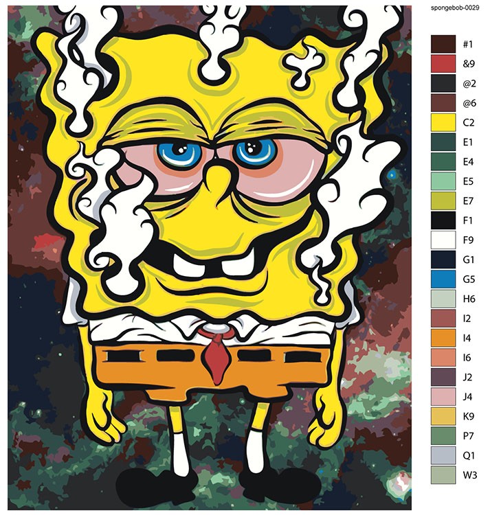 Картина по номерам «Губка Спанч Боб: Арт» — картинка 2