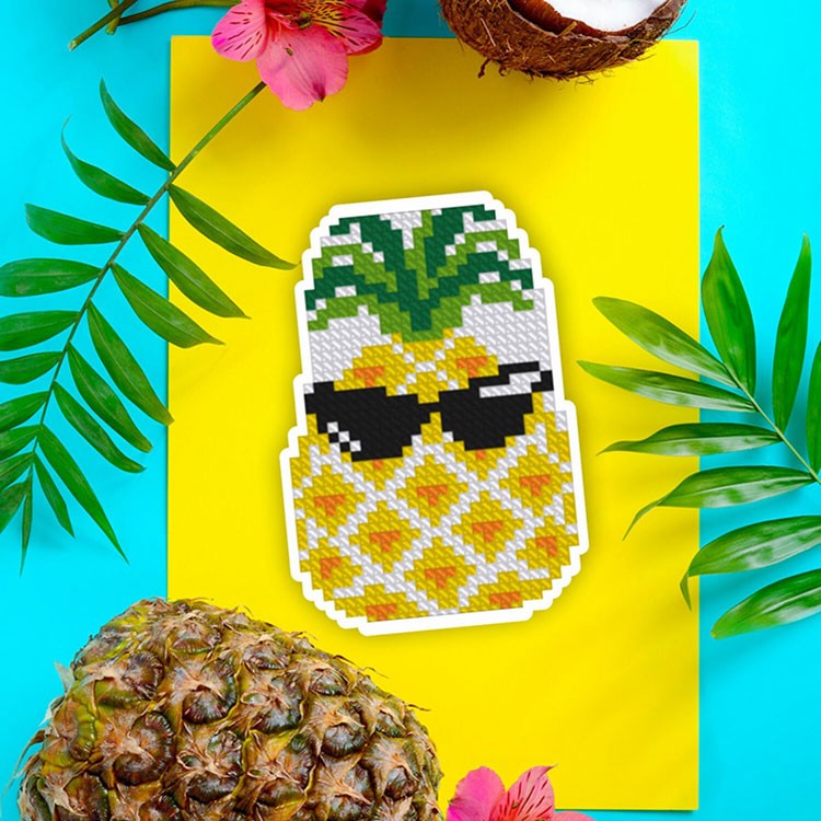 Алмазная вышивка-магнит «Ананасик» — картинка 2