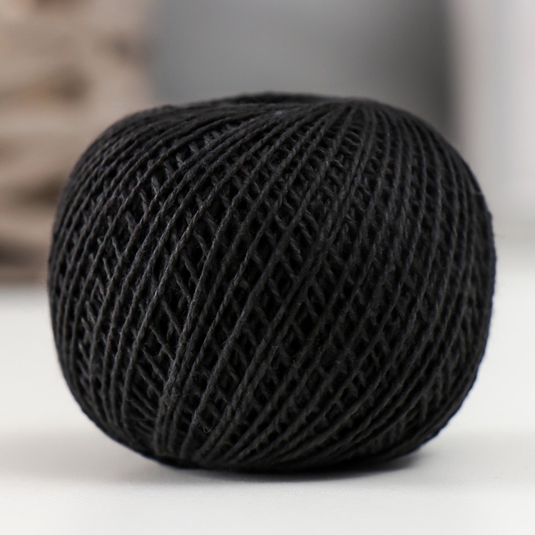 Пряжа ПНК им.Кирова Флокс (4305), черный, 5 шт. по 25 г — картинка 3