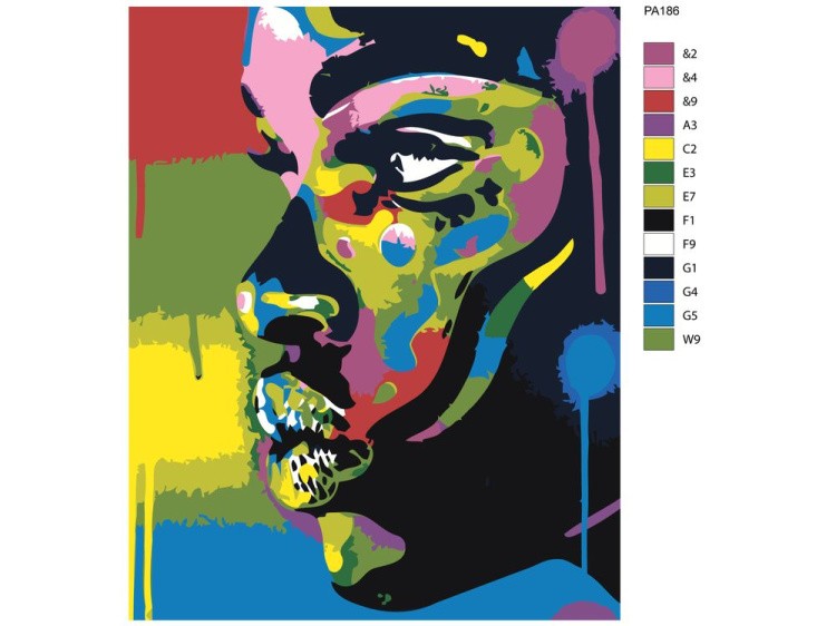 Картина по номерам «Радужный лик» — картинка 2