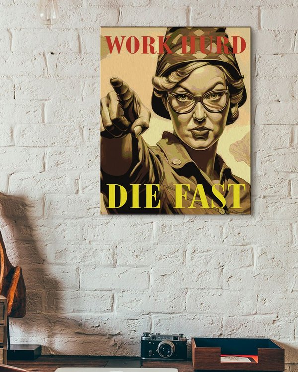 Картина по номерам «Плакат Work hurd» — картинка 3