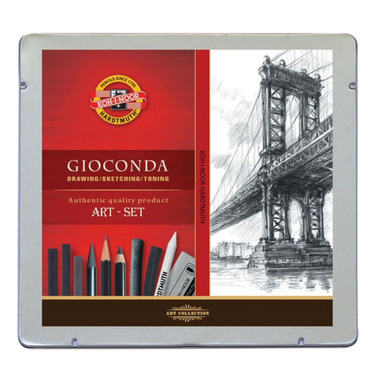 Набор художественный KOH-I-NOOR «Gioconda», 23 предмета, металлическая коробка — картинка 2