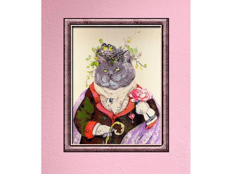 Алмазная вышивка «Кот с душой поэта» — картинка 2