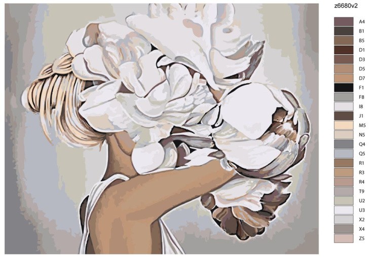 Картина по номерам «В цветах» — картинка 2