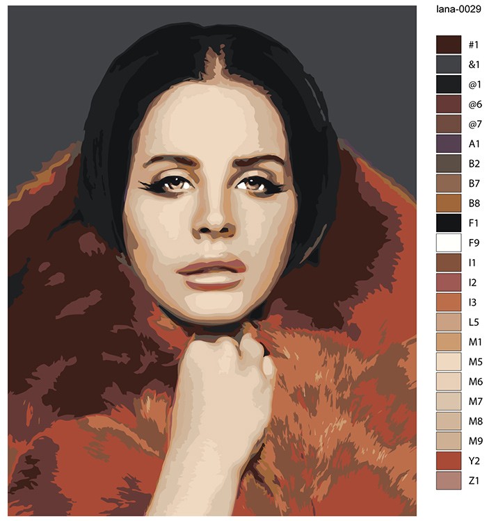 Картина по номерам «Lana Del Rey Лана Дель Рей: портрет» — картинка 2