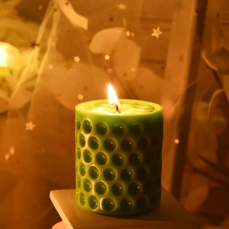 Силиконовый молд - Свеча bubble, d7см 1 шт. — картинка 3