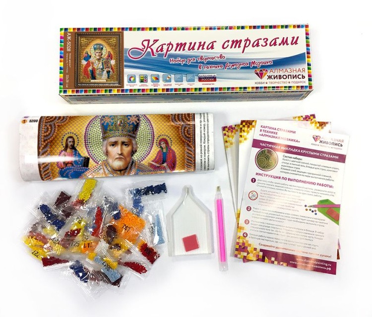Алмазная вышивка «Икона Николай Чудотворец» — картинка 2
