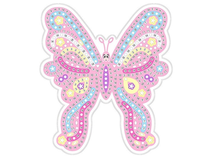 Мозаика из стикеров «Розовая бабочка»