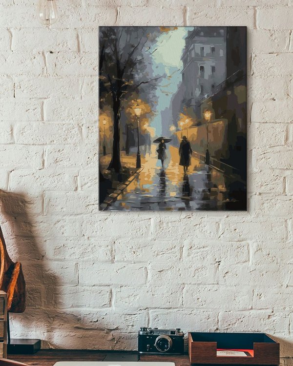 Картина по номерам «Встреча под дождем» — картинка 3