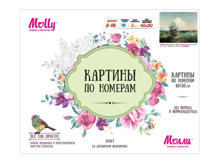 Картина по номерам «Корабль Двенадцать апостолов» Ивана Айвазовского — картинка 2