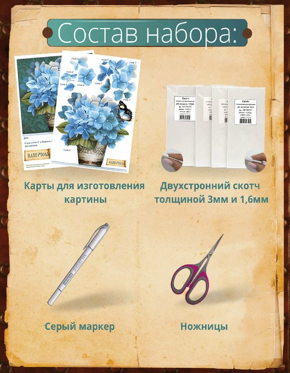 Набор папертоль «Ажур 2» 20x20 см  — картинка 3