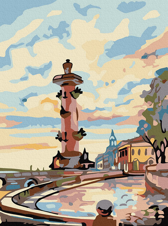 Картина по номерам «Санкт-Петербург. Ростральная колонна»