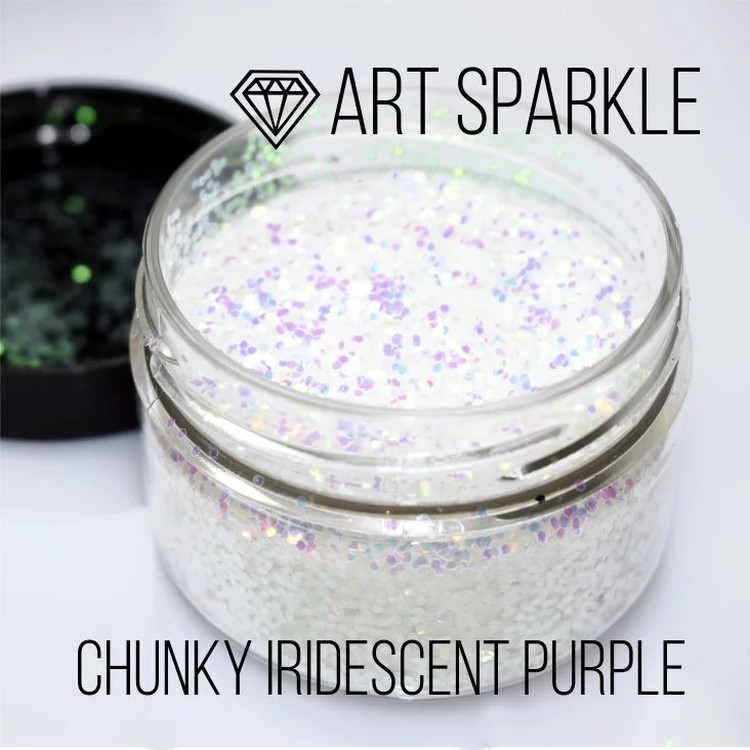 Глиттер крупный Chunky Iridescent Purple, 50 г, Craftsmen.store — картинка 2