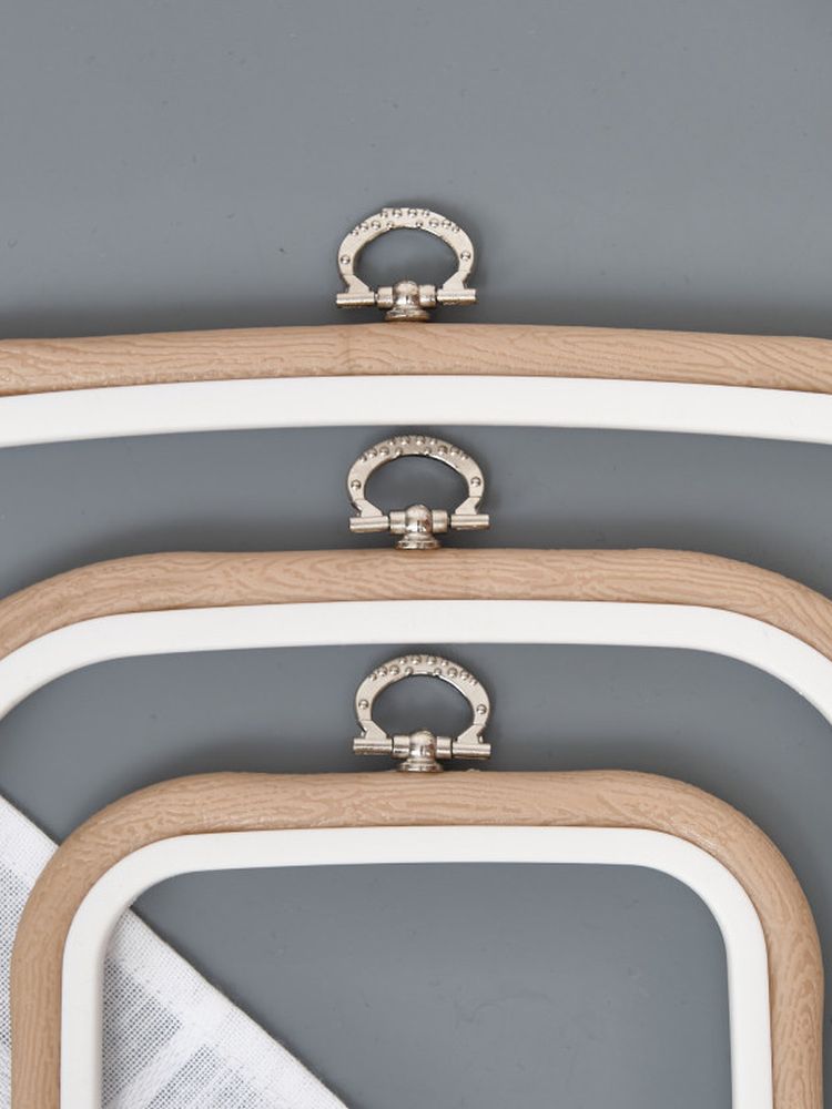 Пяльцы-рамка каучуковые 12,5х14,5 см, высота 10 мм, цвет: бежевый, Nurge — картинка 2