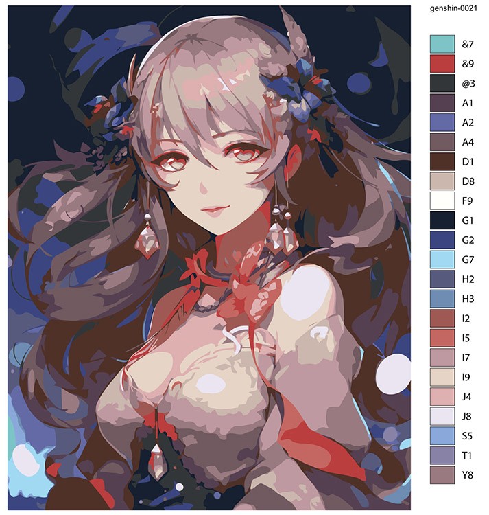 Картина по номерам «Genshin Impact Геншин Импакт: Баал 2» — картинка 2