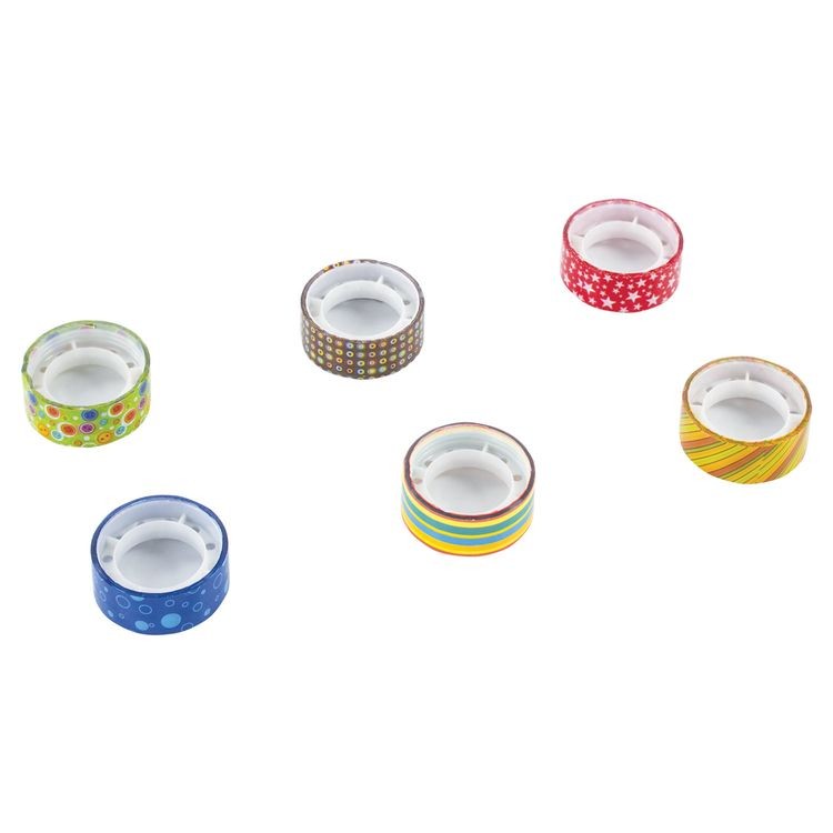 Клейкие ленты декоративные, ассорти №2, 6 шт., 15 мм х 5 м — картинка 2