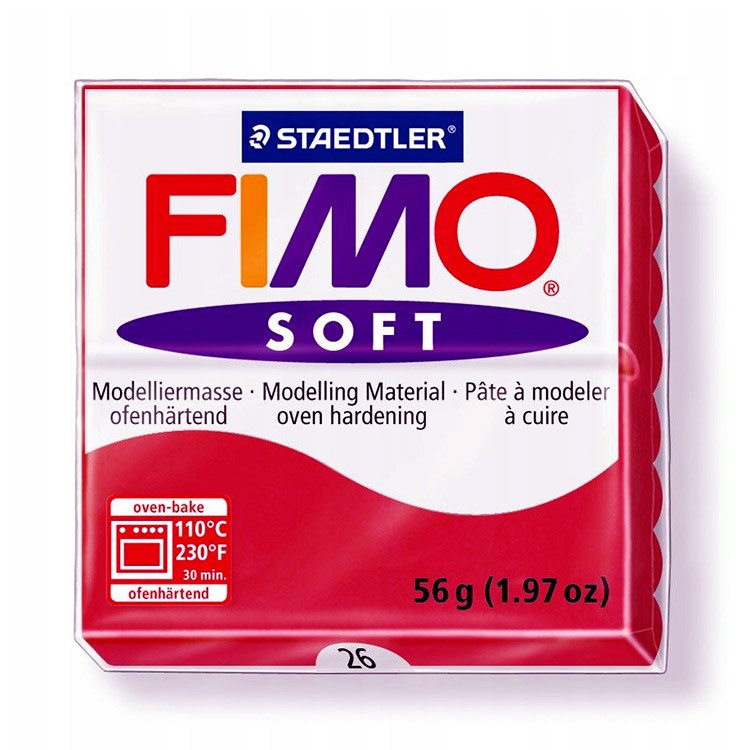 Полимерная глина FIMO Soft, цвет: вишневый, 57 г