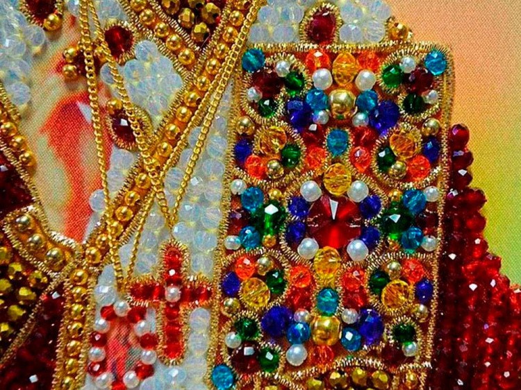 Набор вышивки хрустальными камнями «Святой Николай Чудотворец» — картинка 6