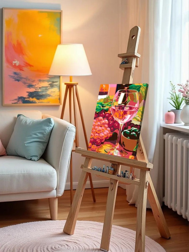 Картина по номерам «Розовое вино» — картинка 9