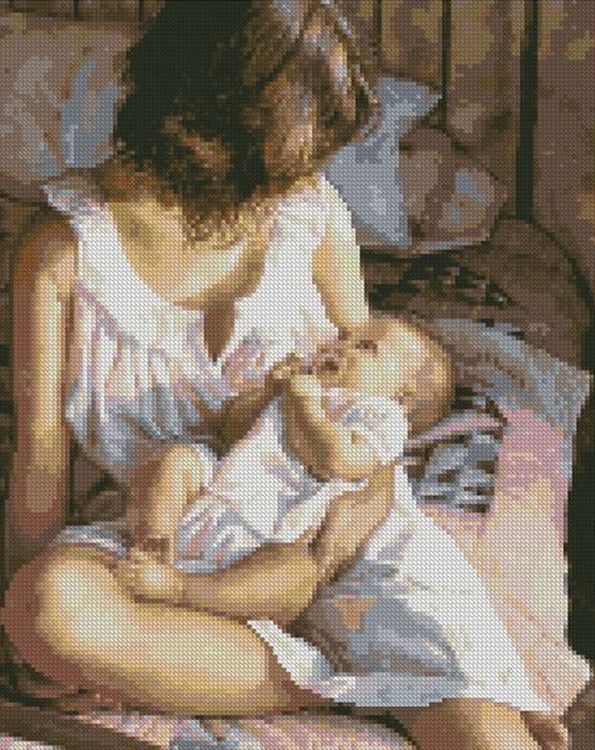 Алмазная вышивка «Мать и дитя»