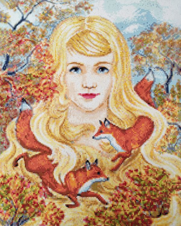 Алмазная вышивка «Осенняя красавица» — картинка 2