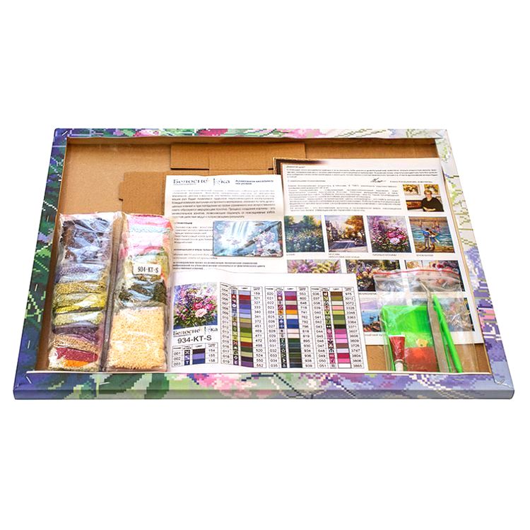 Алмазная вышивка «Пионы и люпины» — картинка 3