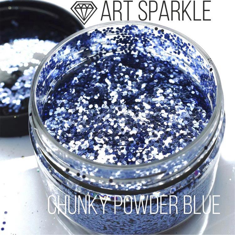 Глиттер крупный Chunky Powder Blue, 50 г, Craftsmen.store — картинка 2