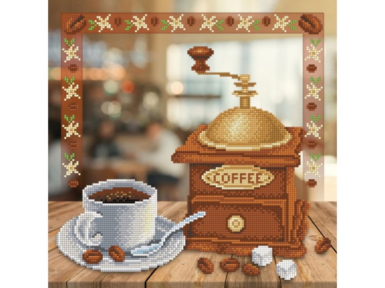 Рисунок на габардине «Аромат кофе»