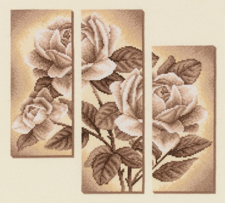 Набор для вышивания «Триптих с розами»