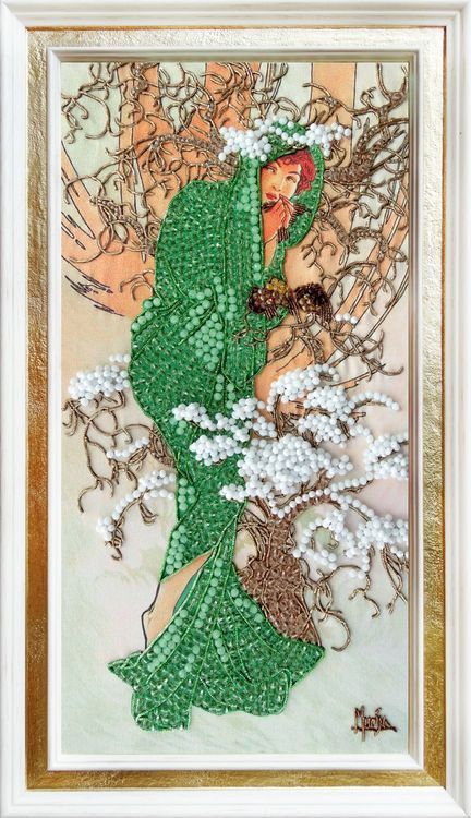 Набор вышивки хрустальными камнями «Зима» — картинка 2