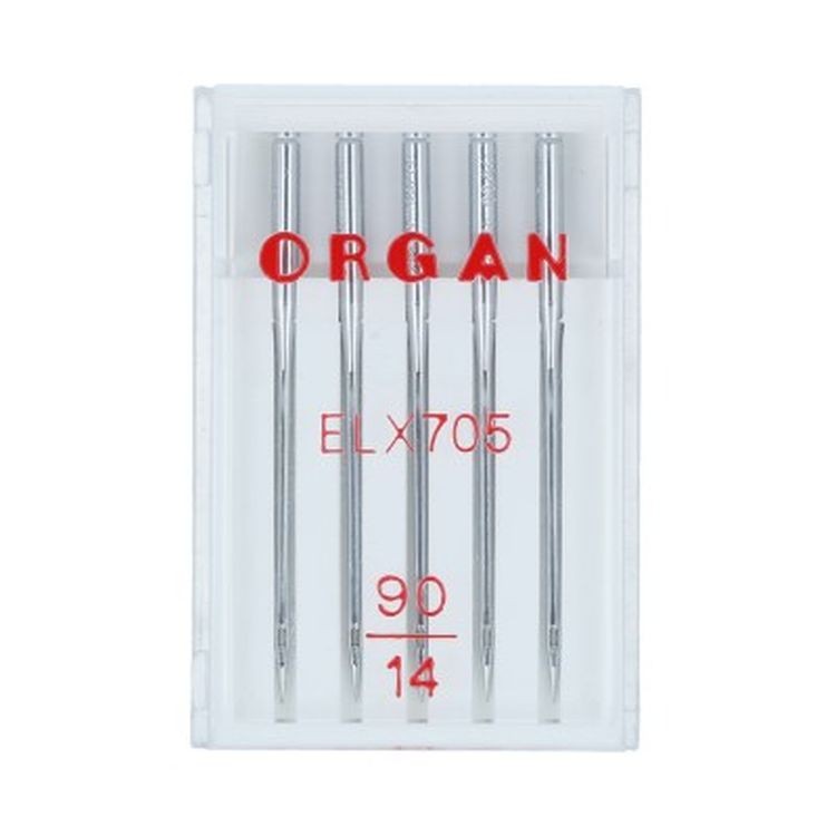 Иглы для бытовых швейных машин «EL x 705», №90, для трикотажа, ORGAN — картинка 2