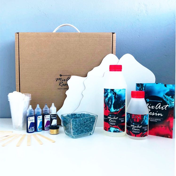 Набор для создания картины эпоксидной смолой MixArt Resin BOX Геода — картинка 2