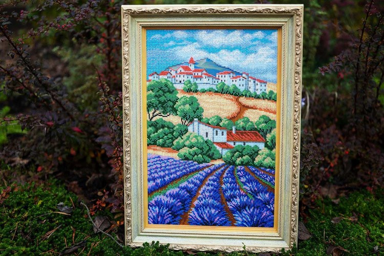 Набор вышивки бисером «Лавандовое поле. Прованс» — картинка 7