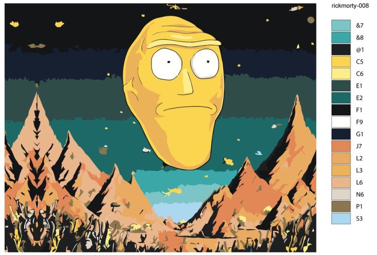 Картина по номерам «Рик и Морти: Пора швифтануться» — картинка 2