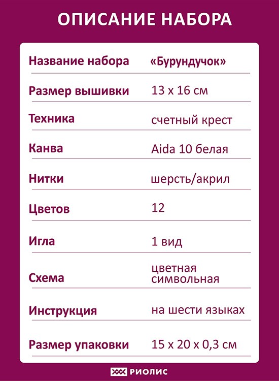 Набор для вышивания «Бурундучок» — картинка 5