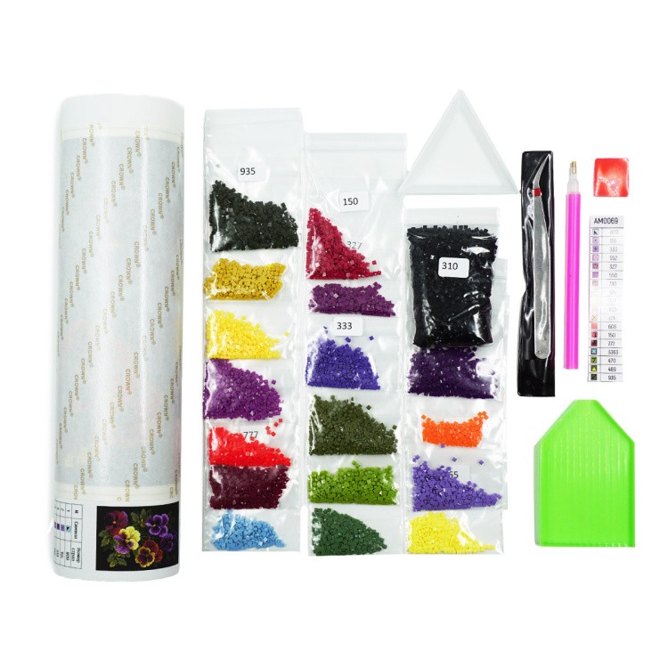 Алмазная вышивка «Анютины цветы» — картинка 2