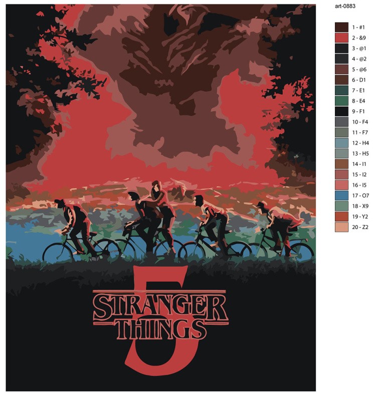 Картина по номерам ОСД Очень странные дела — картинка 2