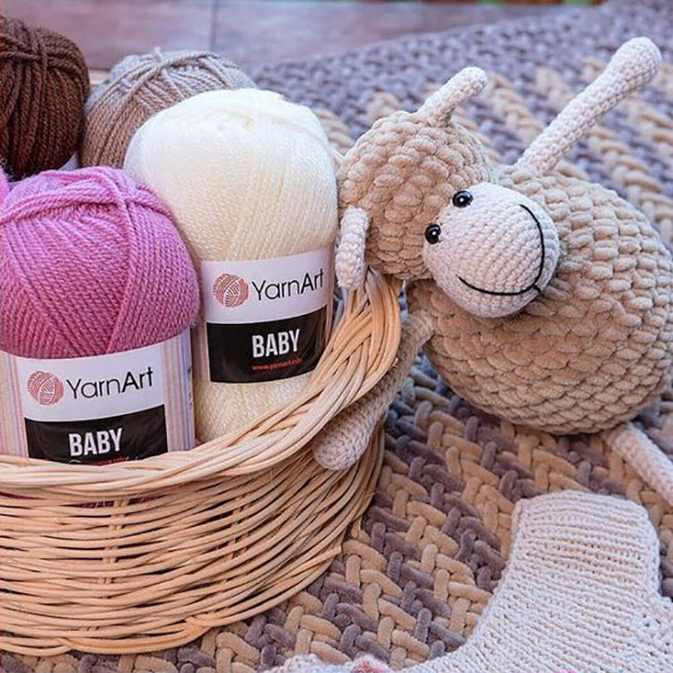 Пряжа YarnArt Baby (Ярнарт Беби) (590), темно-зеленый, 1 шт. 50 г — картинка 4